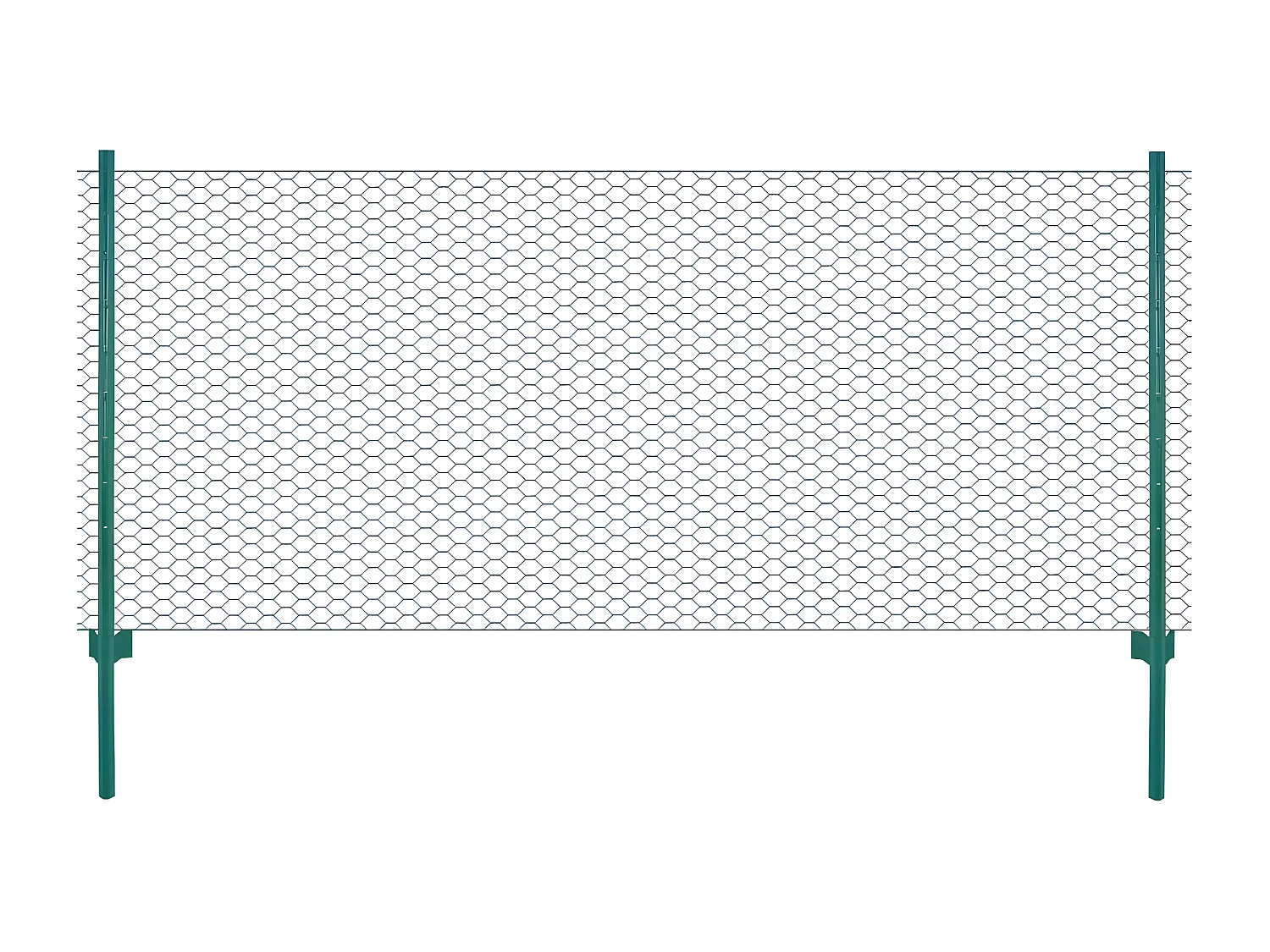 Clôture en grillage métallique avec poteaux Acier 25x0,75m Vert 2
