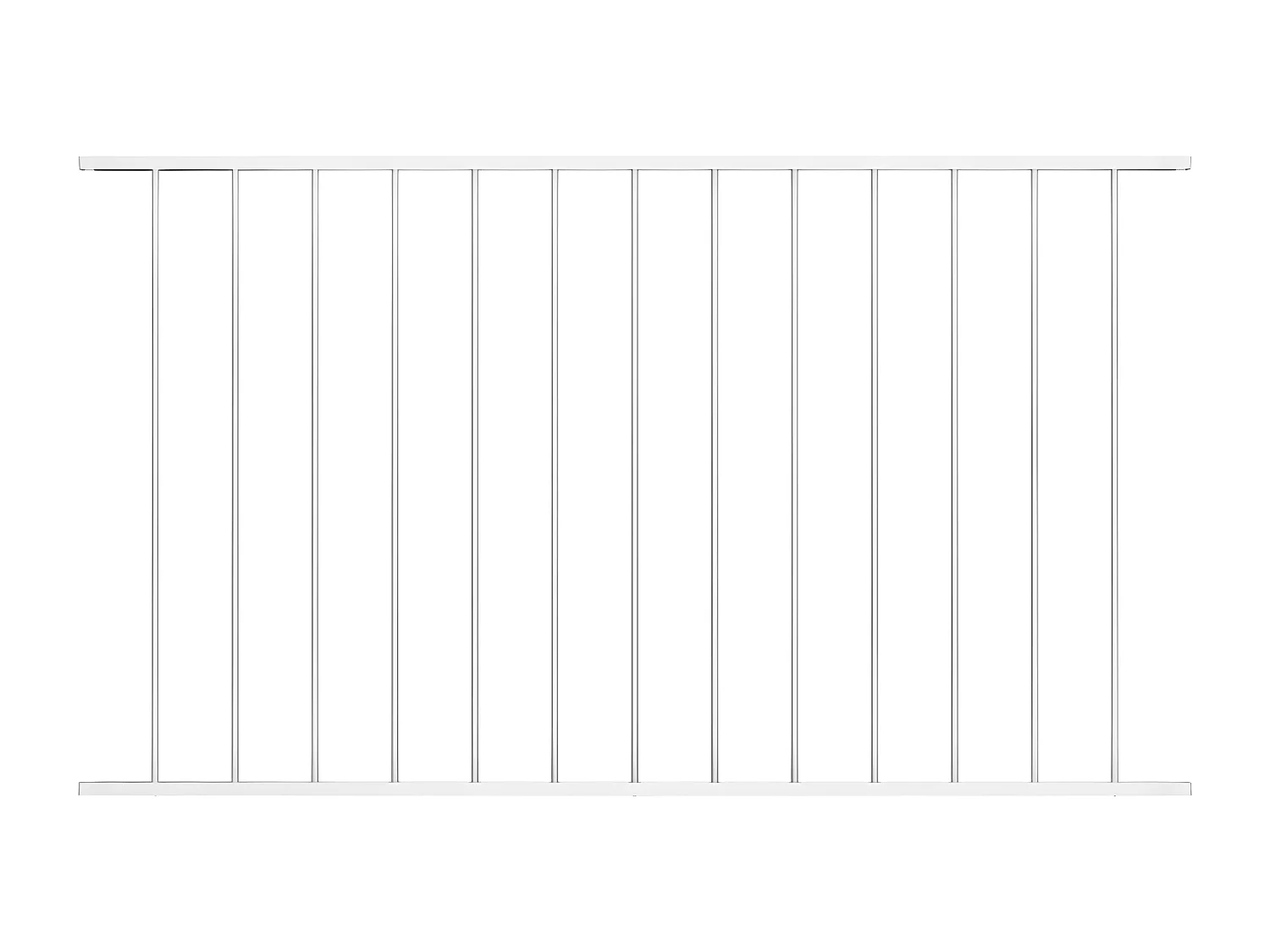 Panneau de clôture Acier enduit de poudre 1,7x1,25 m Blanc