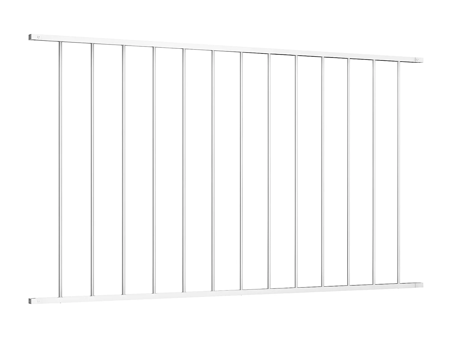 Panneau de clôture Acier enduit de poudre 1,7x1,25 m Blanc