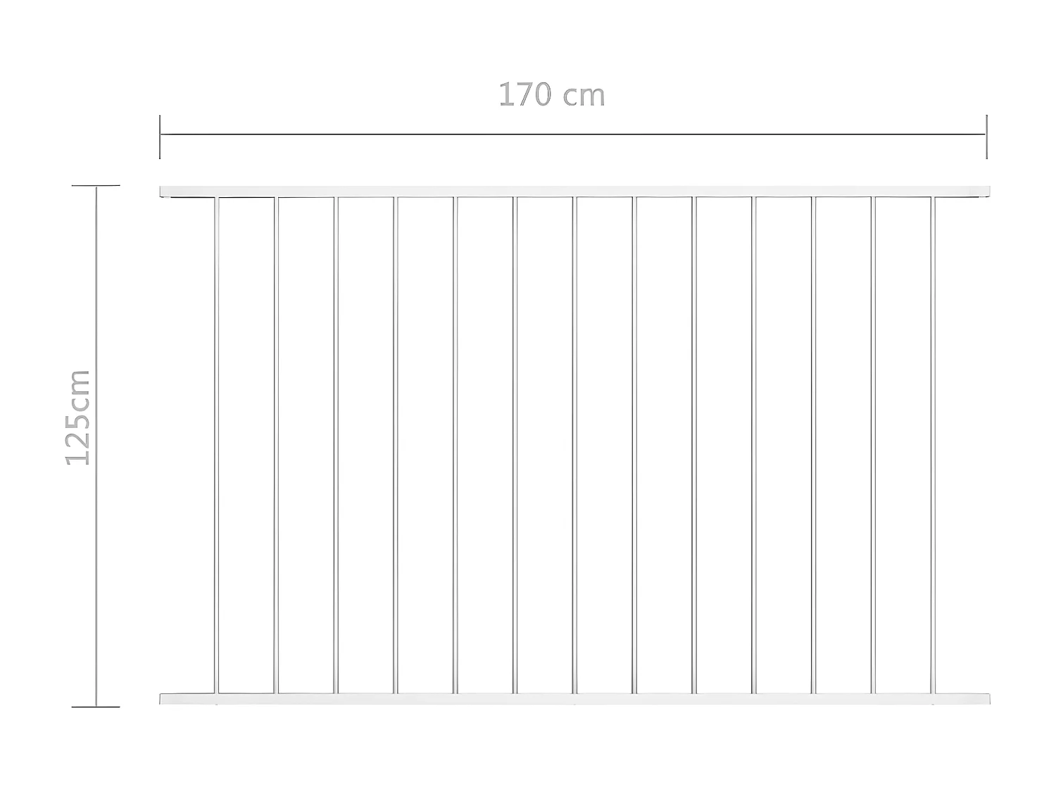 Panneau de clôture Acier enduit de poudre 1,7x1,25 m Blanc