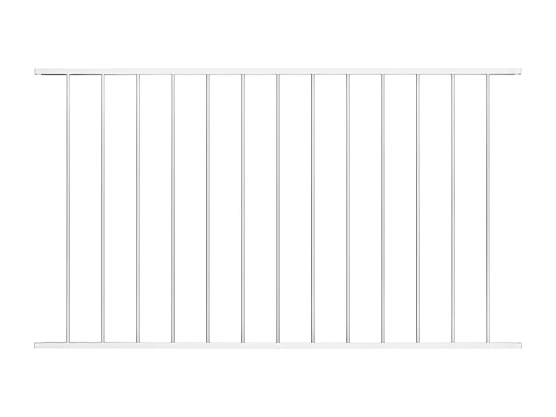 Panneau de clôture Acier enduit de poudre 1,7x1,25 m Blanc