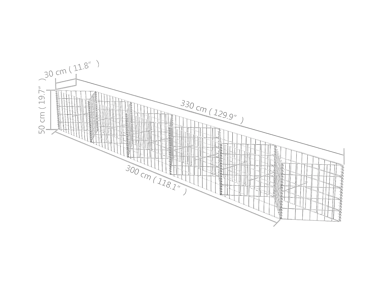 Panier de gabion Acier galvanisé 300x30x50