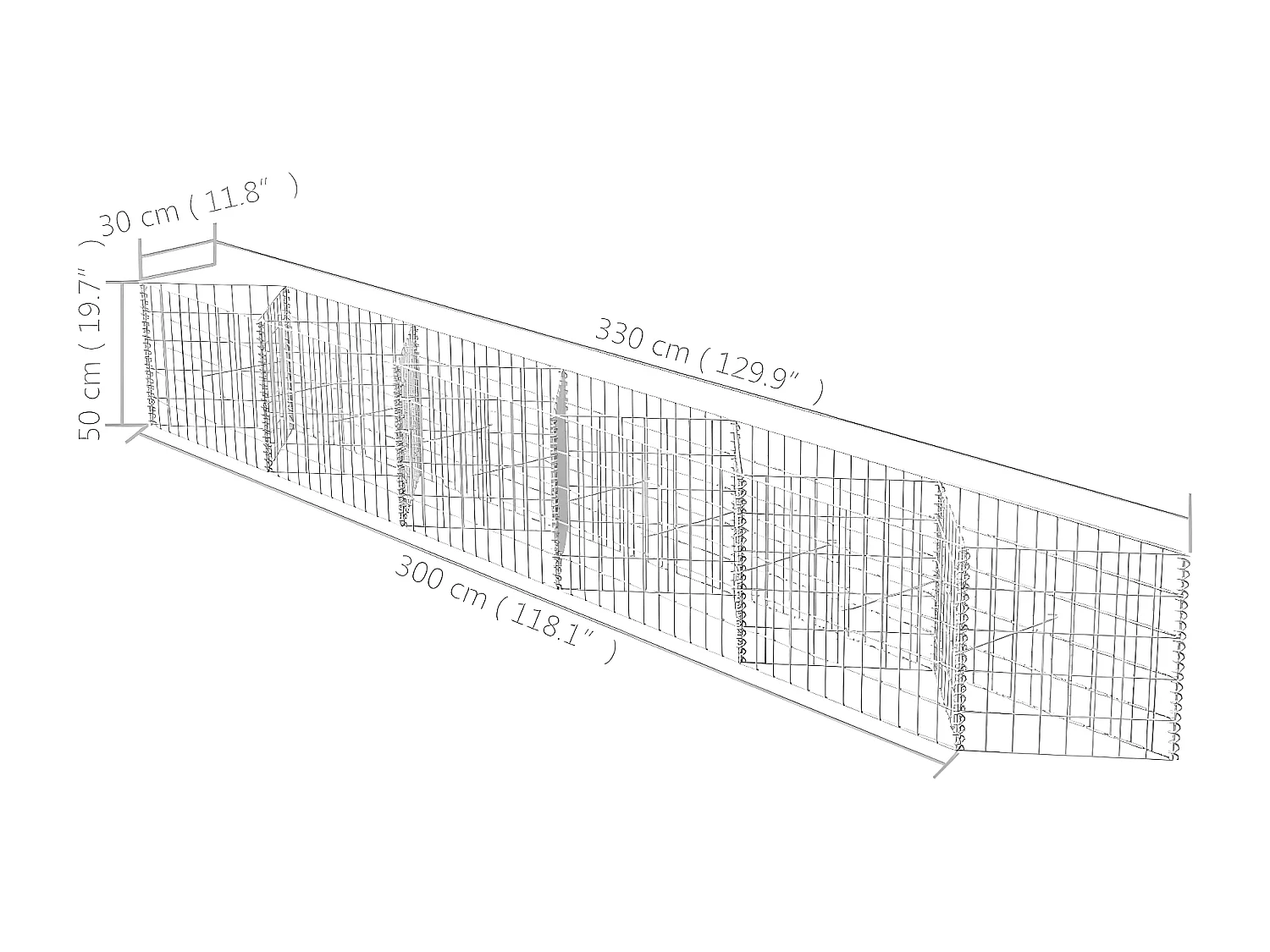 Panier de gabion Acier galvanisé 300x30x50