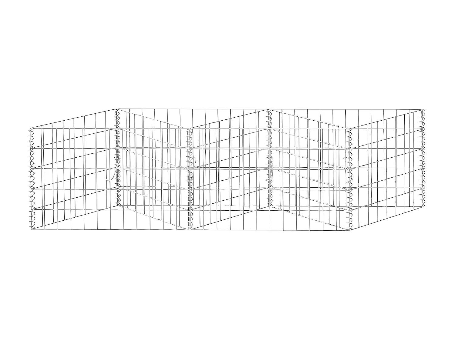 Panier de gabion Acier galvanisé 120x30x50