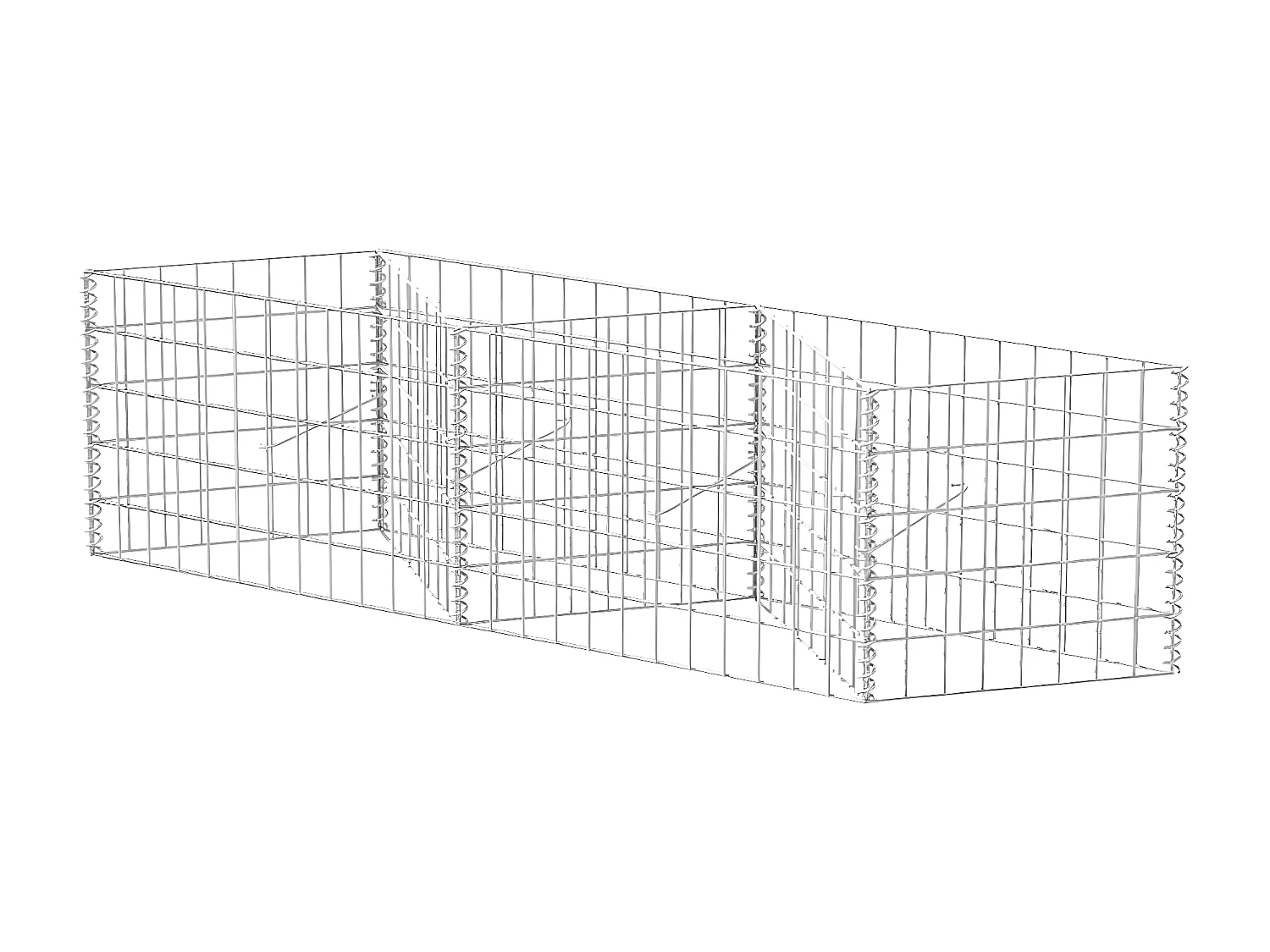 Panier de gabion Acier galvanisé 120x30x50