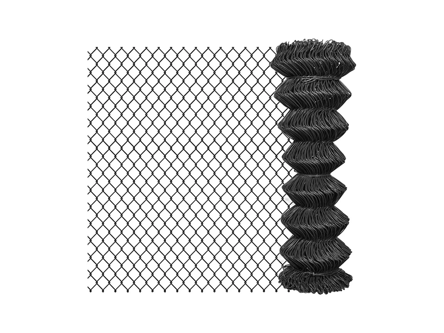 Clôture à mailles Acier 15 x 1,25 m Gris