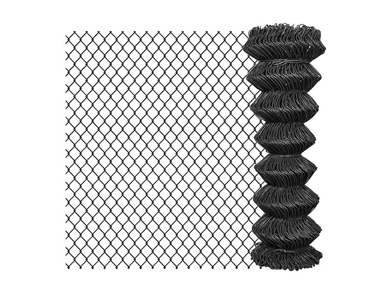 Clôture à mailles Acier 15 x 1,25 m Gris