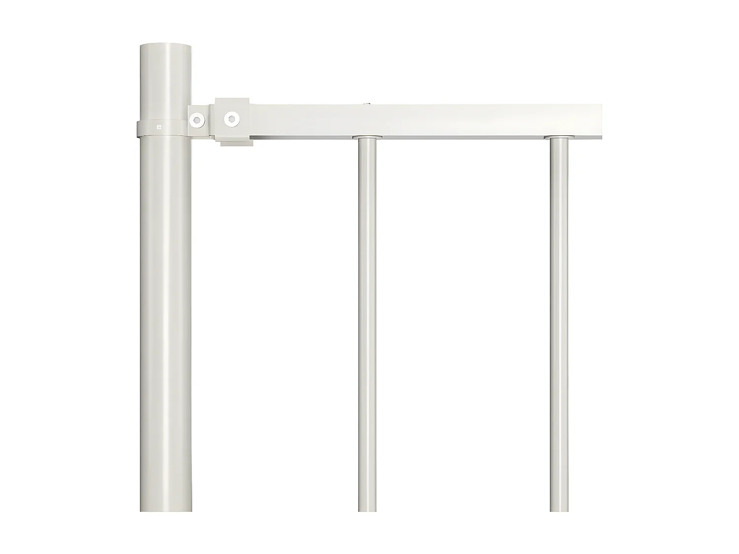 Panneau de clôture poteaux Acier enduit de poudre 1,7x1 m Blanc