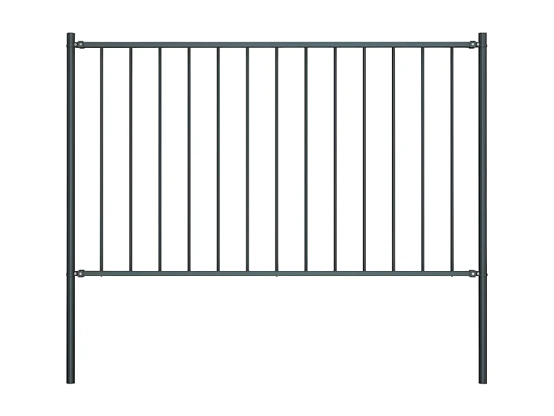 Panneau clôture poteau Acier enduit poudre 1,7x1,25m Anthracite