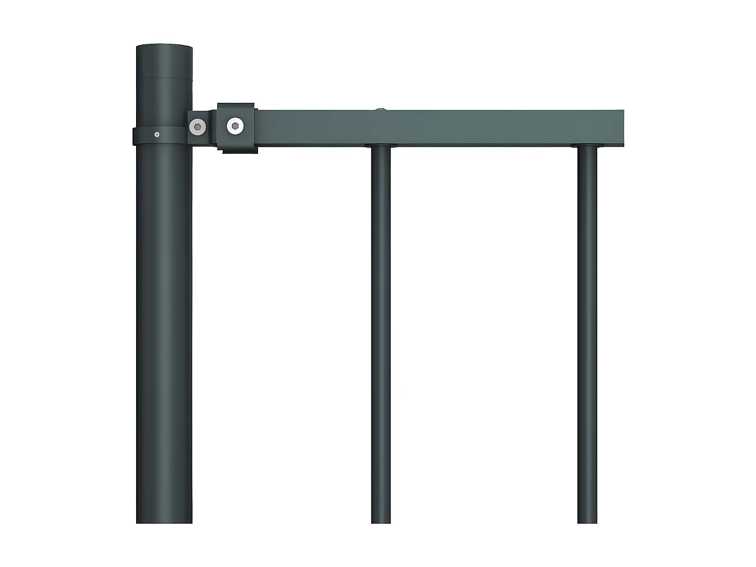 Panneau clôture poteau Acier enduit poudre 1,7x1,25m Anthracite