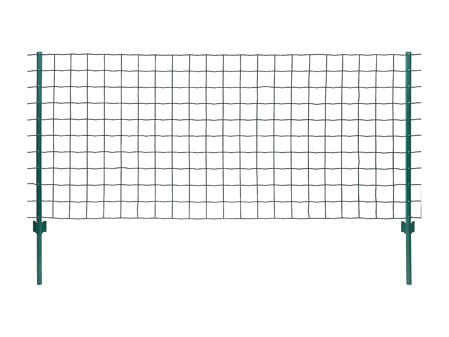 Clôture Euro Acier 20x1,5 m Vert 2