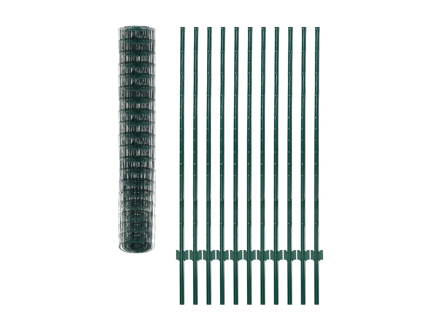 Clôture Euro Acier 20x1,5 m Vert 2