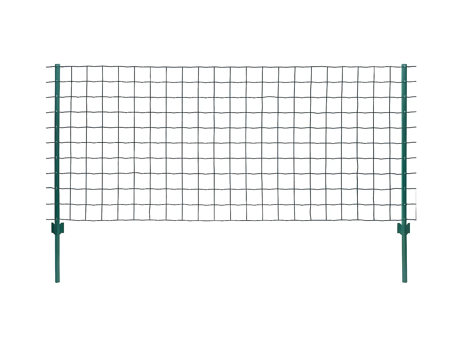 Clôture Euro Acier 20x1,5 m Vert 2