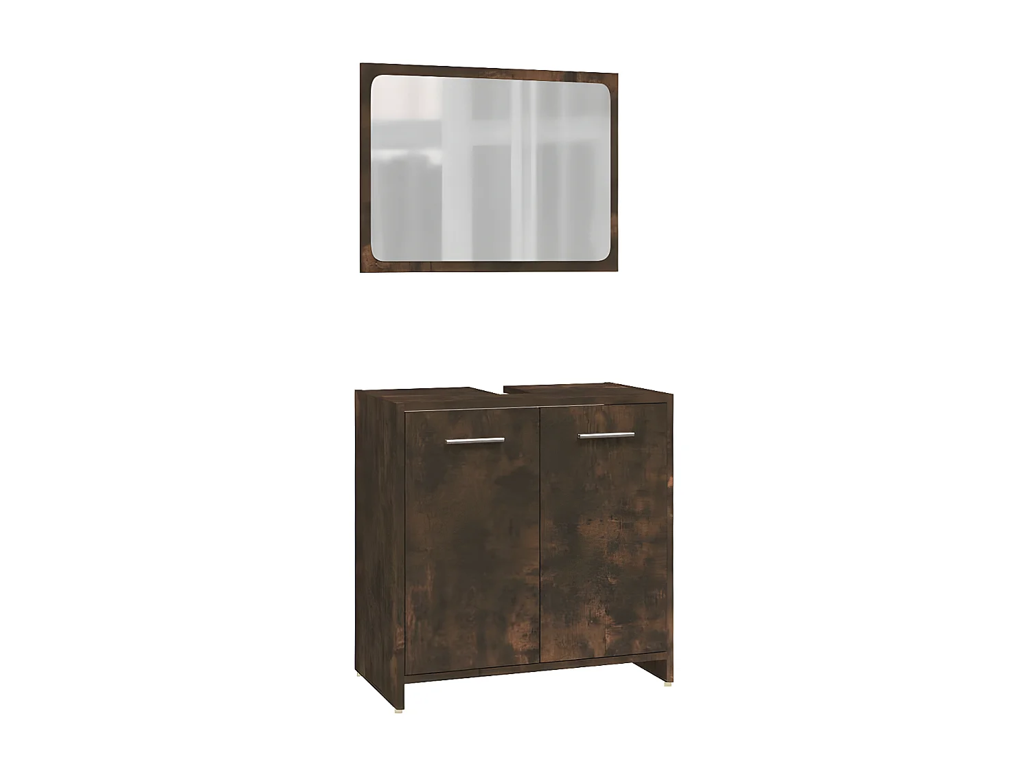 Ensemble de meubles de salle de bain 4 pcs Chêne fumé Bois