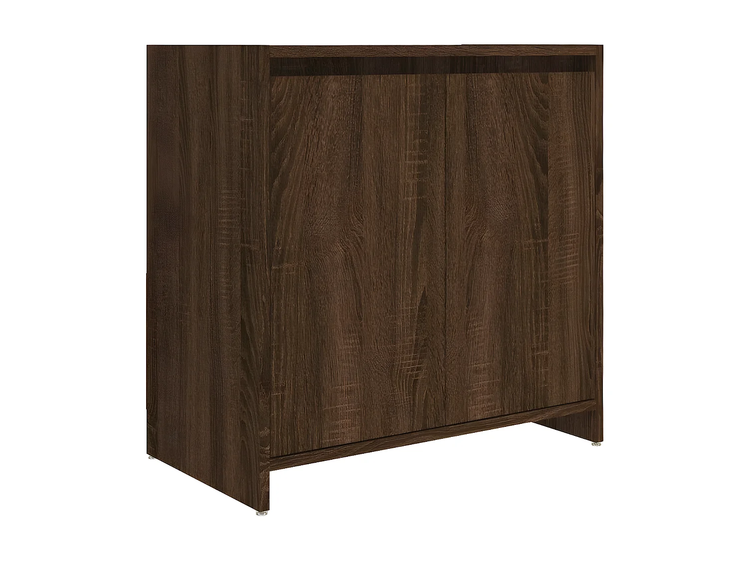 Badkamerkast 60x33x61 cm bewerkt hout bruin eikenkleur