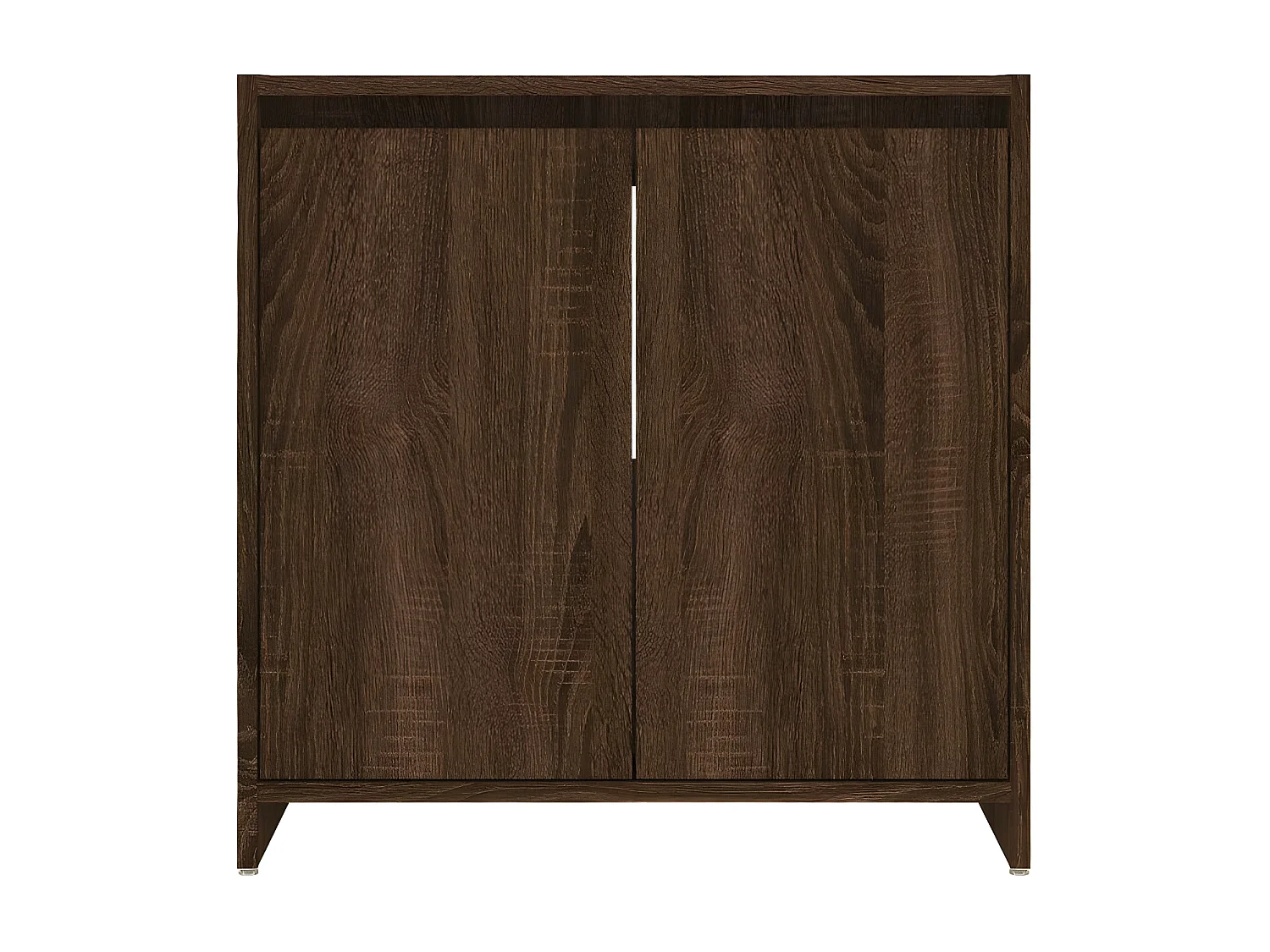 Badkamerkast 60x33x61 cm bewerkt hout bruin eikenkleur