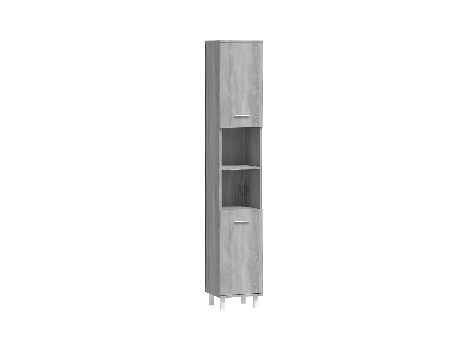 Armoire de bain Sonoma gris 30x30x179 Bois d'ingénierie
