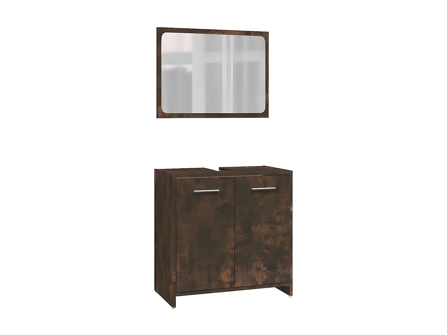 Ensemble de meubles de salle de bain 3 pcs Chêne fumé