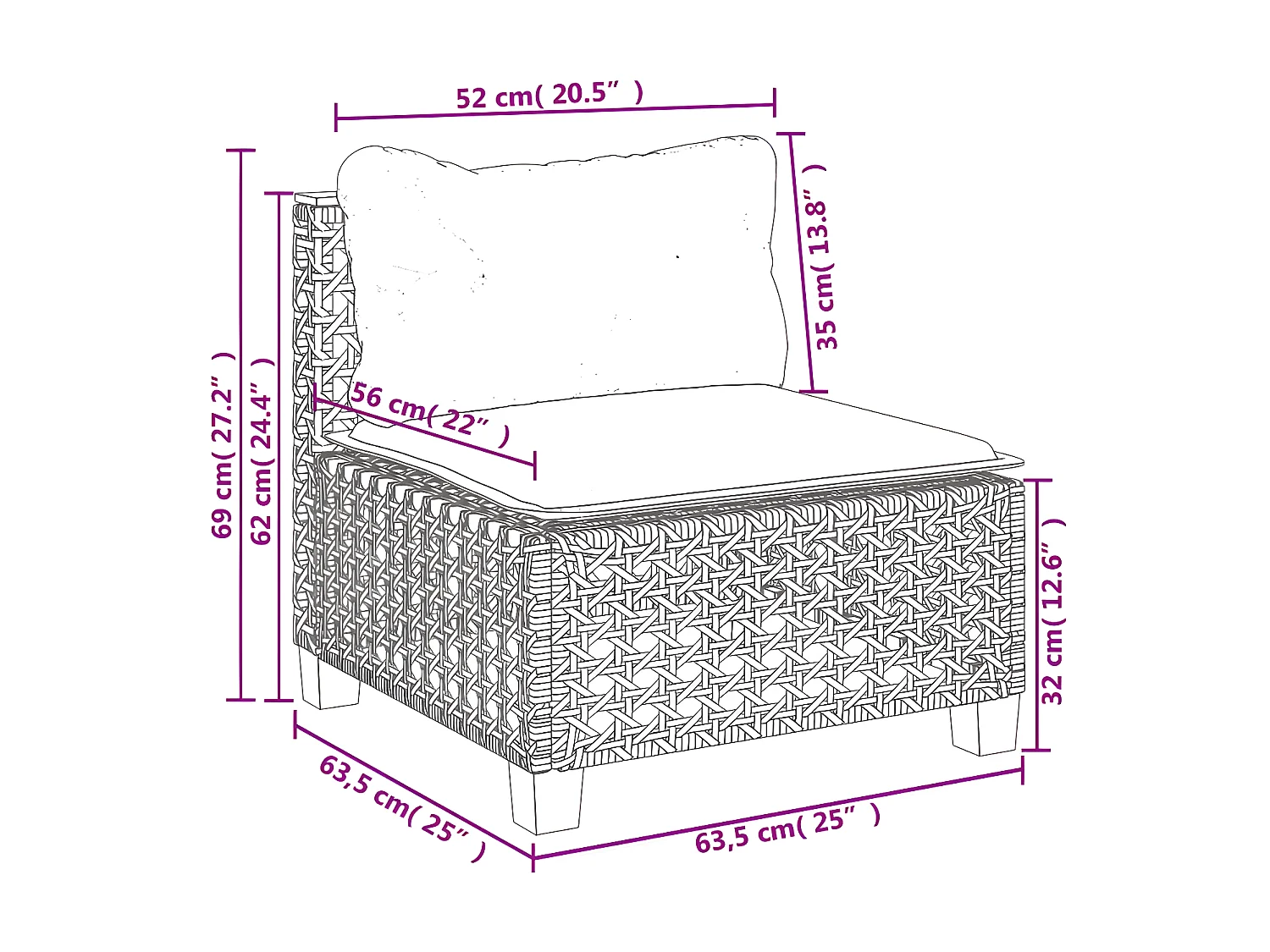 Salon de jardin 5 pcs avec coussins noir résine tressée
