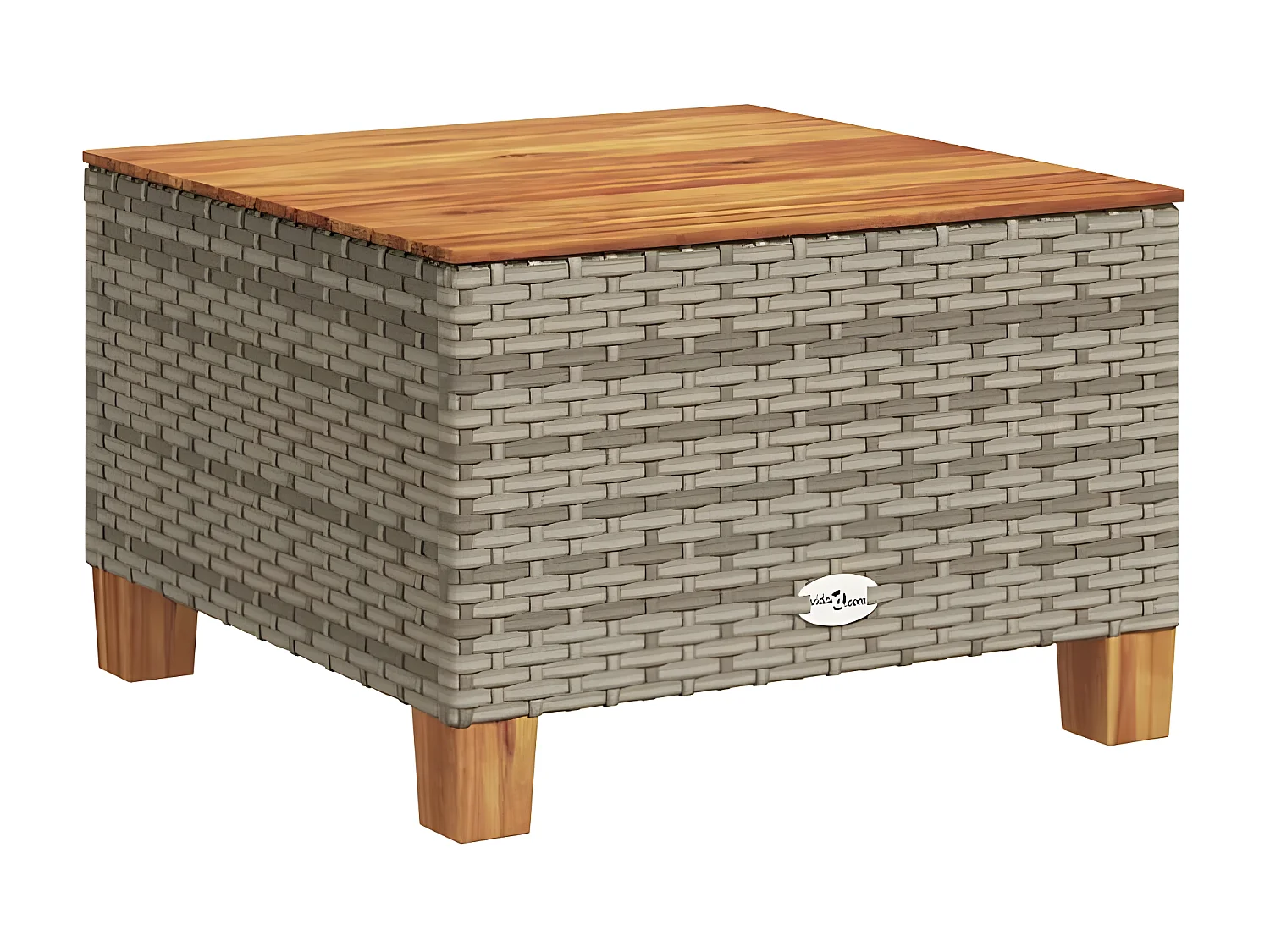 Salon de jardin avec coussins 7 pcs gris résine tressée