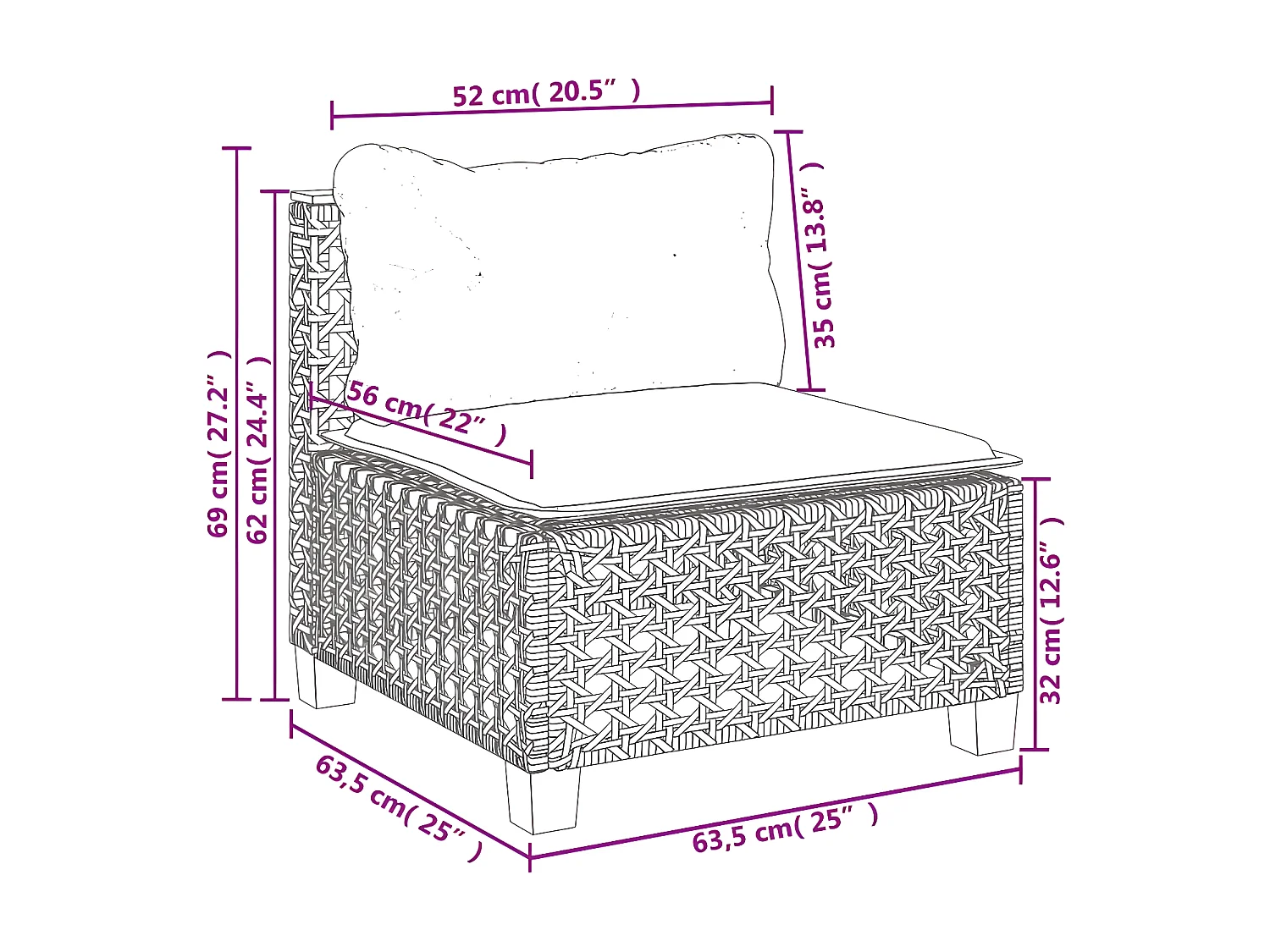 Salon de jardin 8 pcs avec coussins noir résine tressée