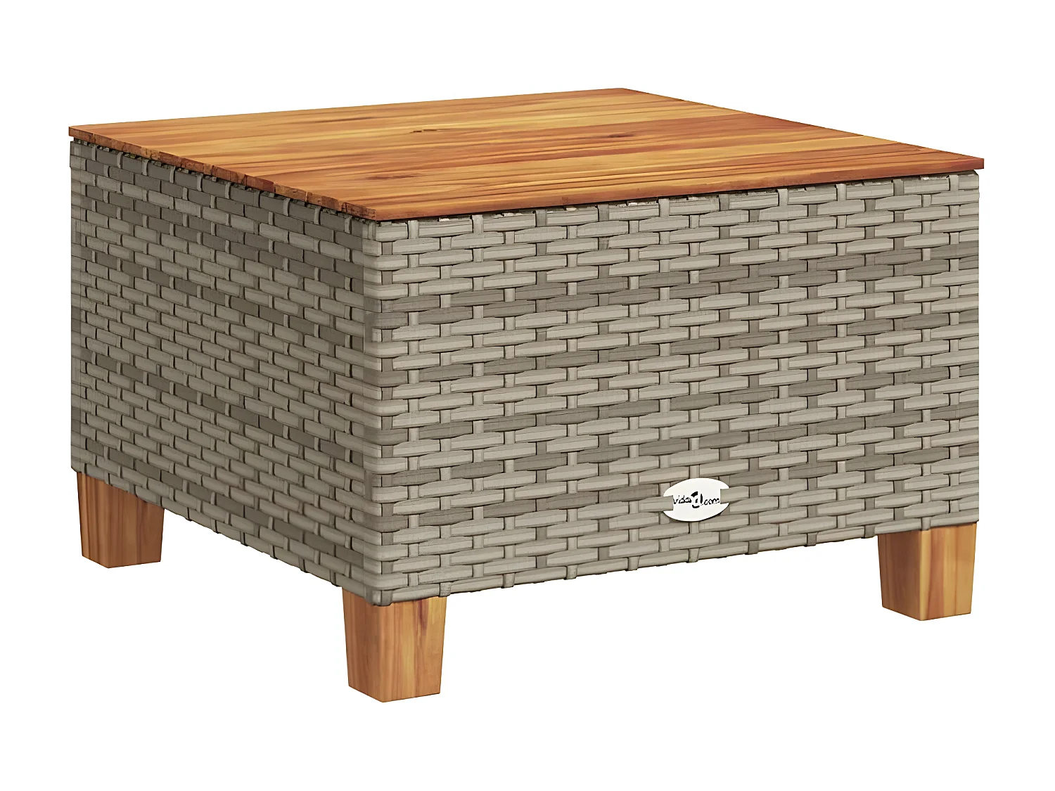 Salon de jardin avec coussins 7 pcs gris résine tressée