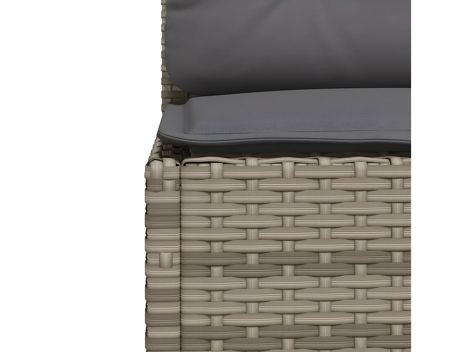 vidaXL Set de sofás de jardín 7 pzas con cojines ratán sintético gris