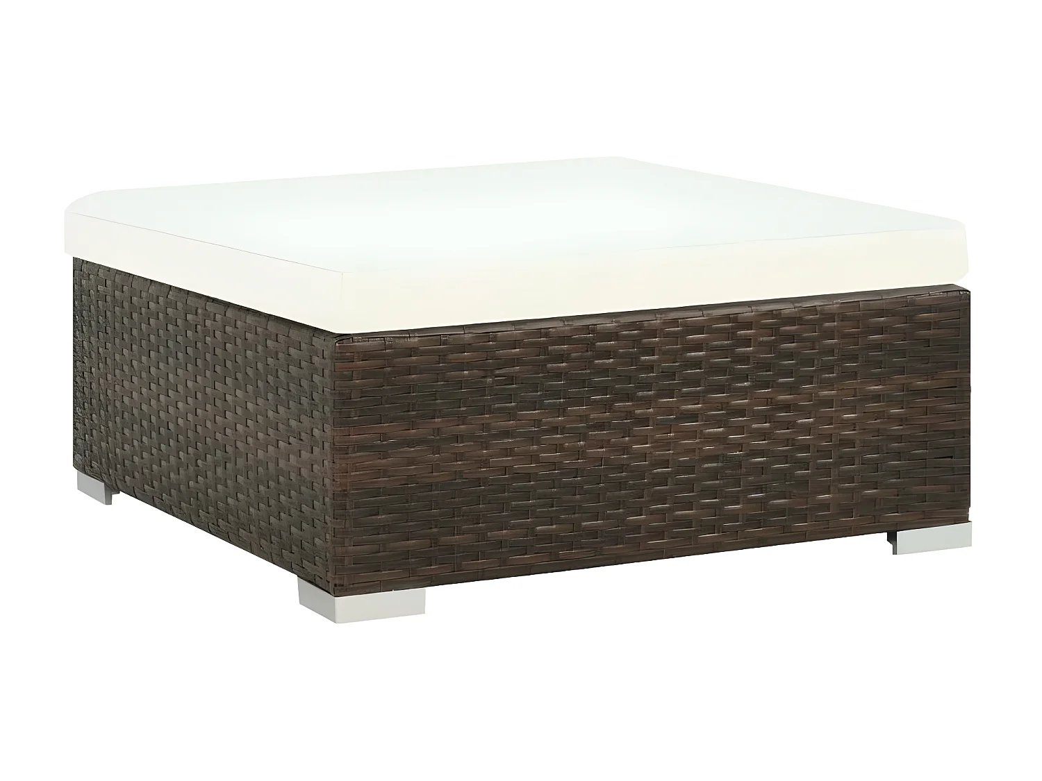 Set muebles de jardín 6 piezas y cojines ratán sintético marrón