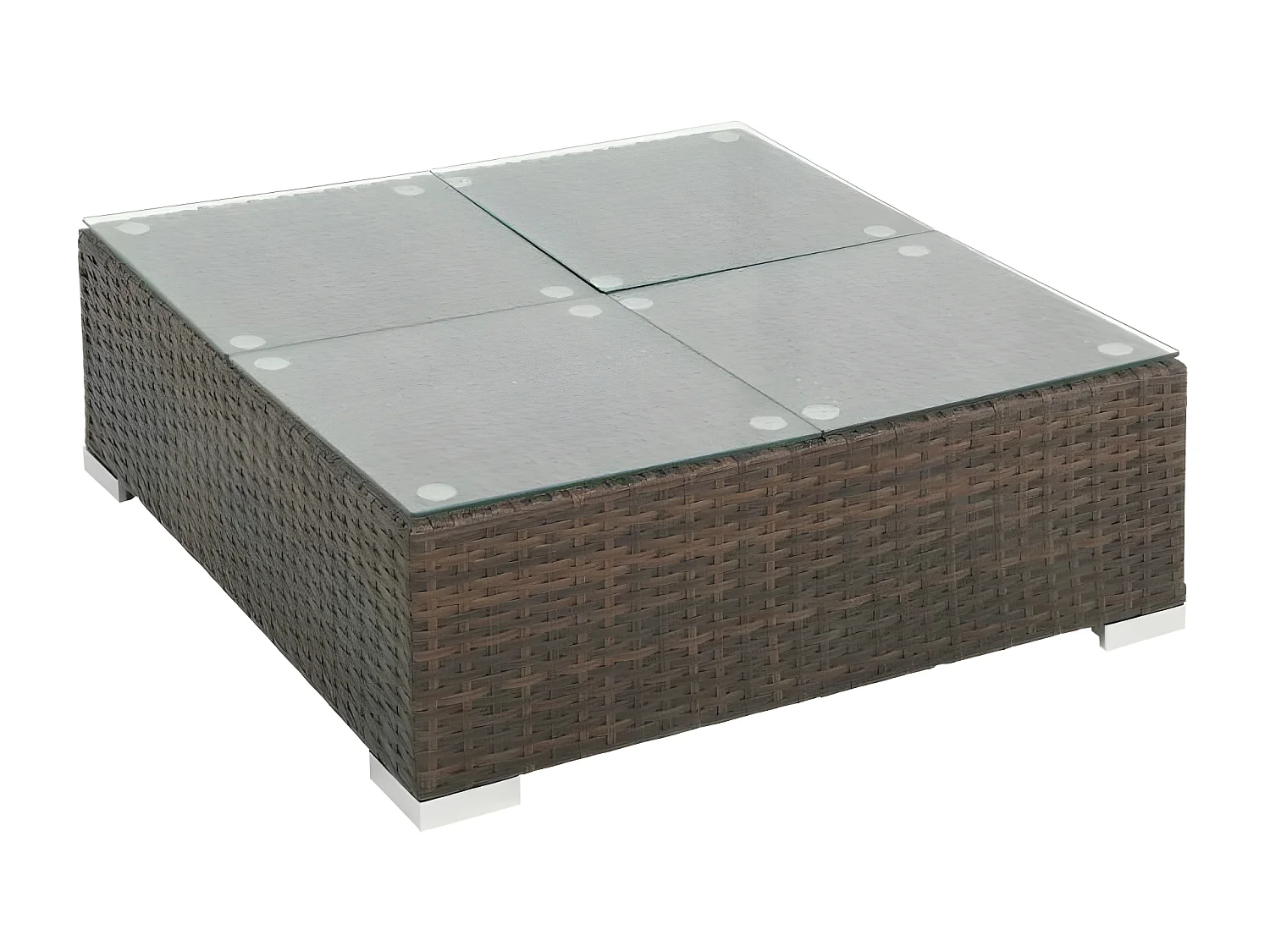 Set muebles de jardín 6 piezas y cojines ratán sintético marrón