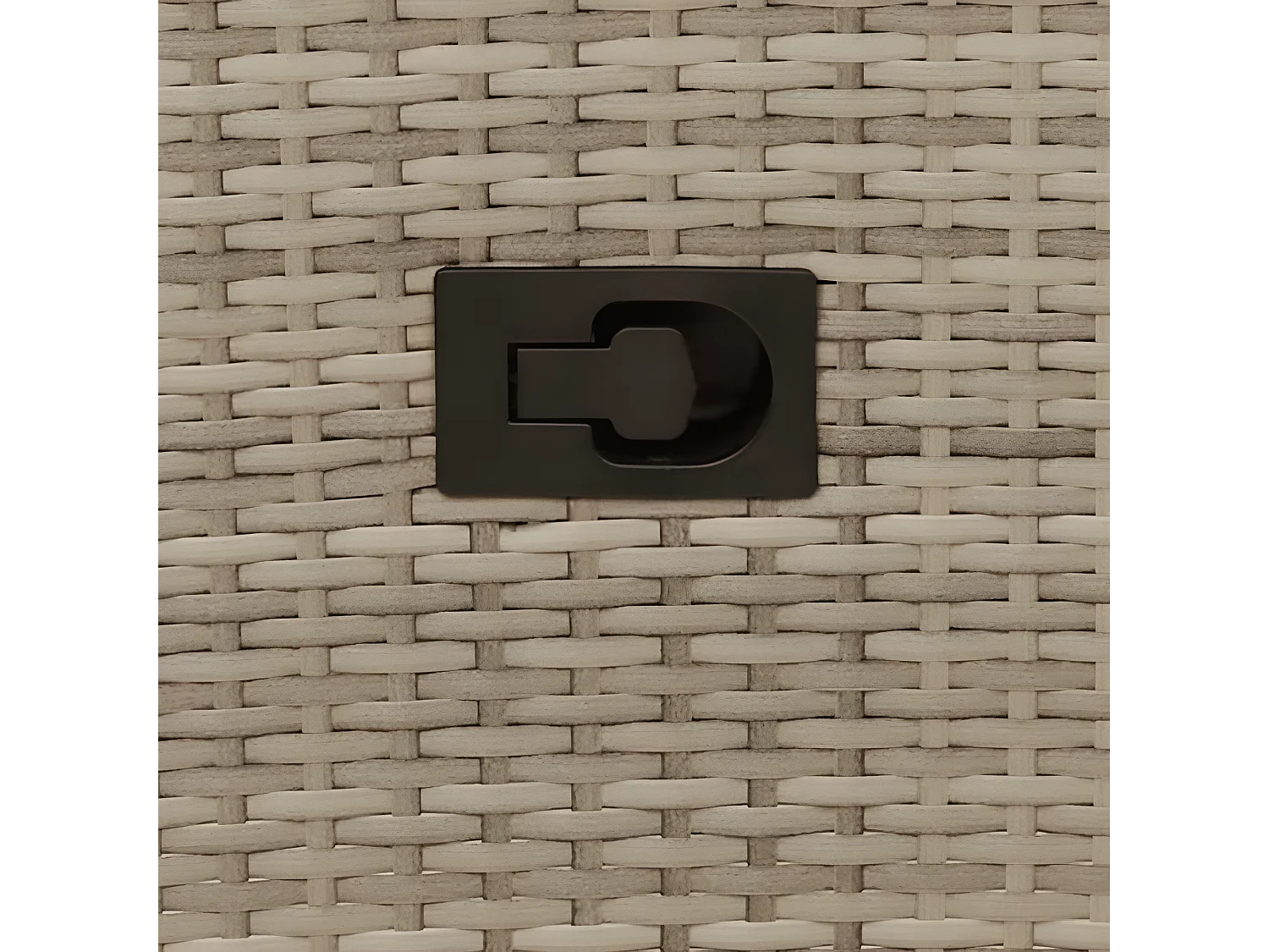 Canapé de jardin inclinable 2 places avec table beige rotin