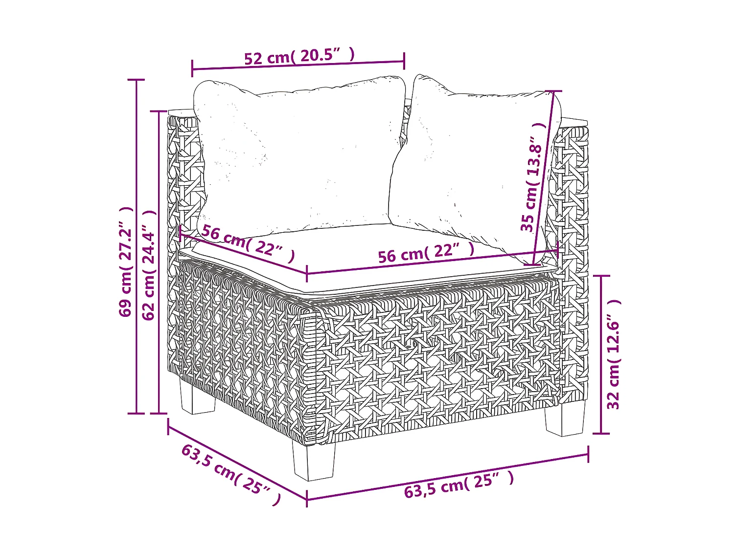 Salon de jardin 8 pcs avec coussins noir résine tressée