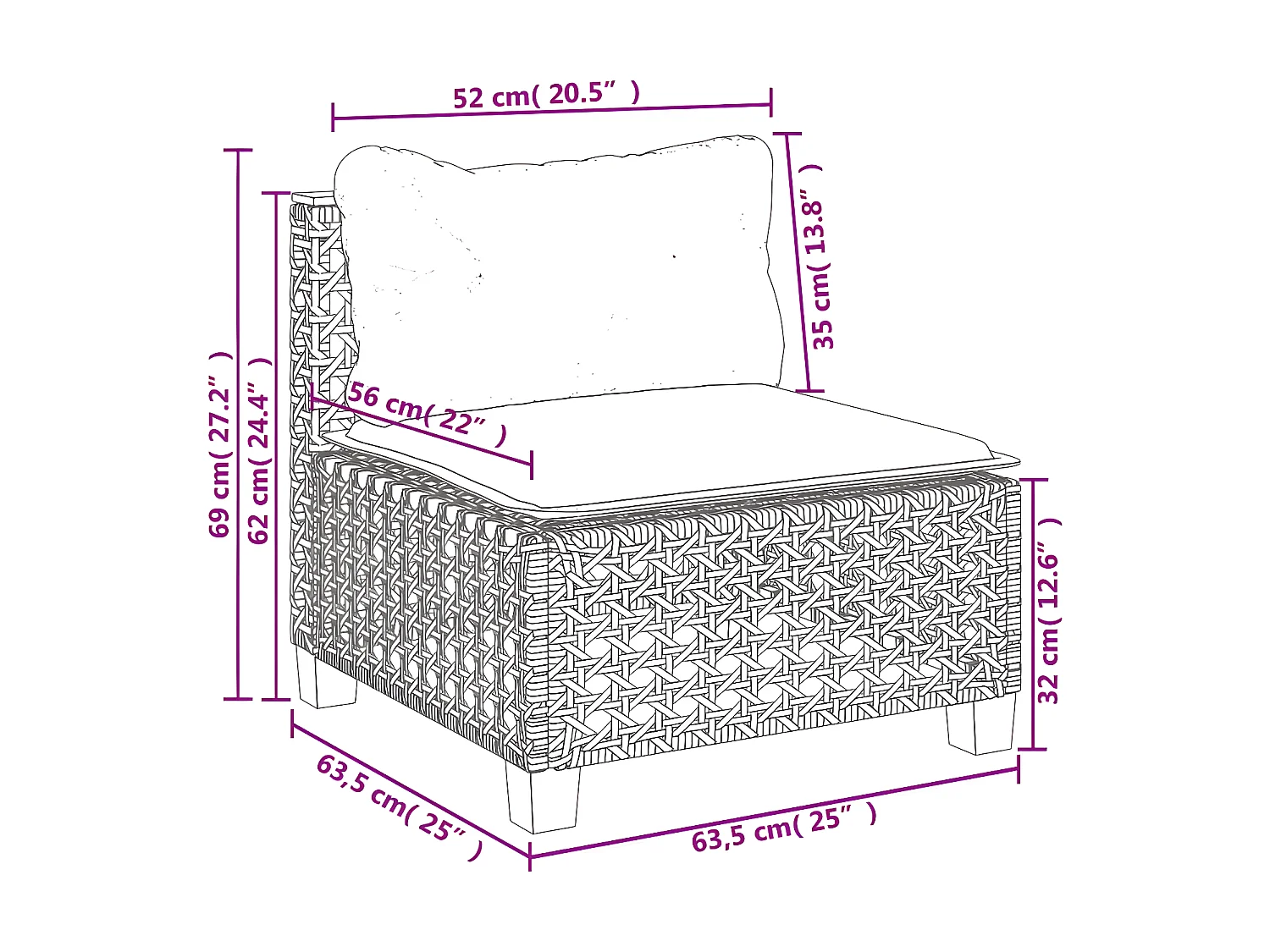 Salon de jardin 8 pcs avec coussins noir résine tressée