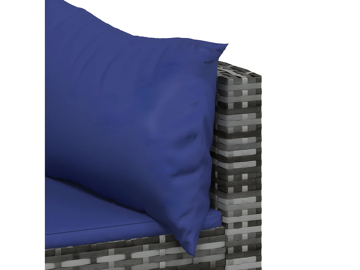 Canapés d'angle de jardin et coussins 2 pcs gris résine tressée