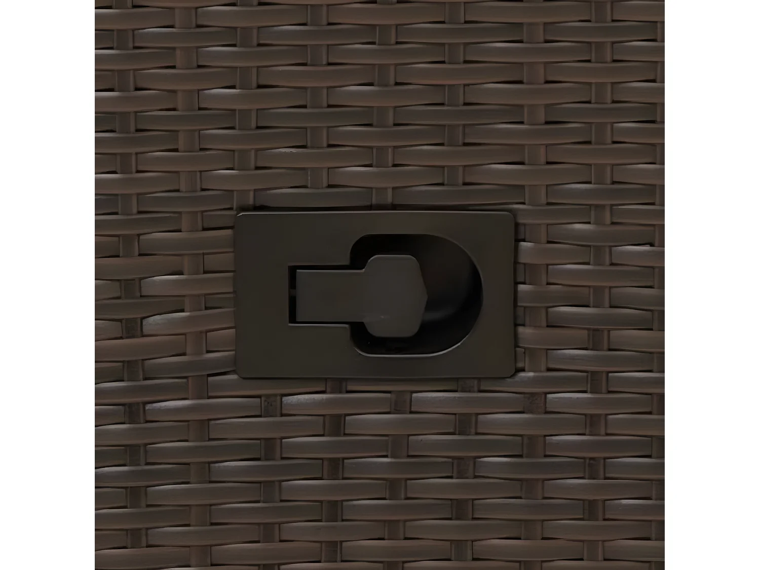 Canapé de jardin inclinable 2 places avec table marron rotin