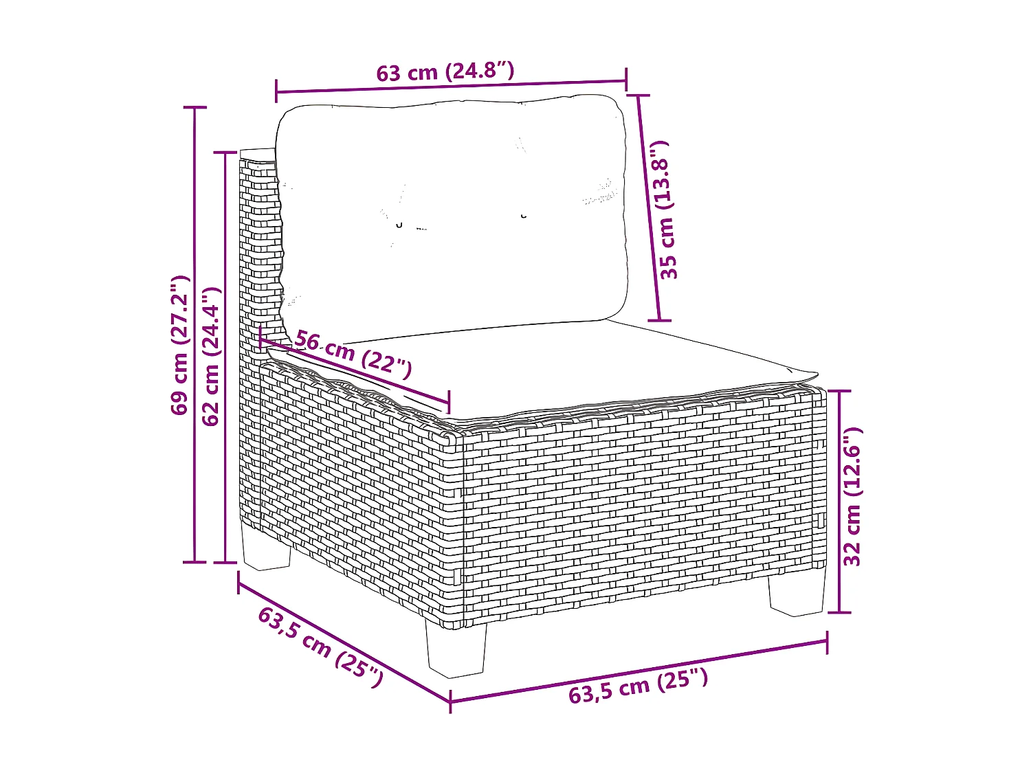 Salon de jardin 8 pcs avec coussins gris résine tressée