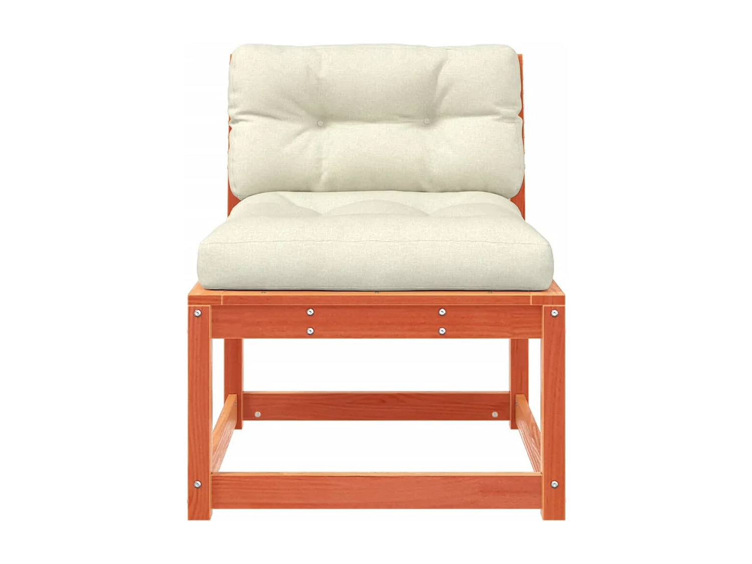 Canapés de jardin et coussins 2pcs marron bois pin massif