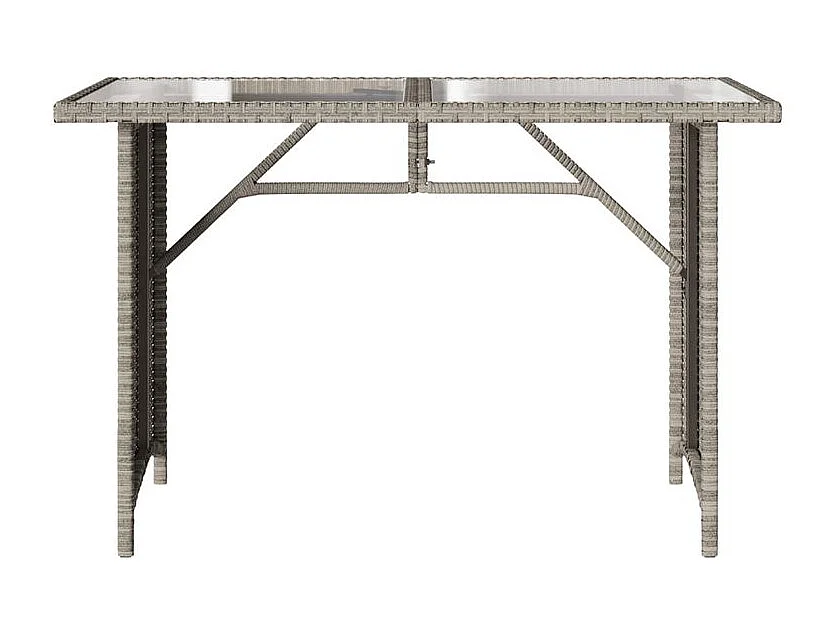 Ensemble à manger de jardin et coussins 2 pcs gris clair rotin