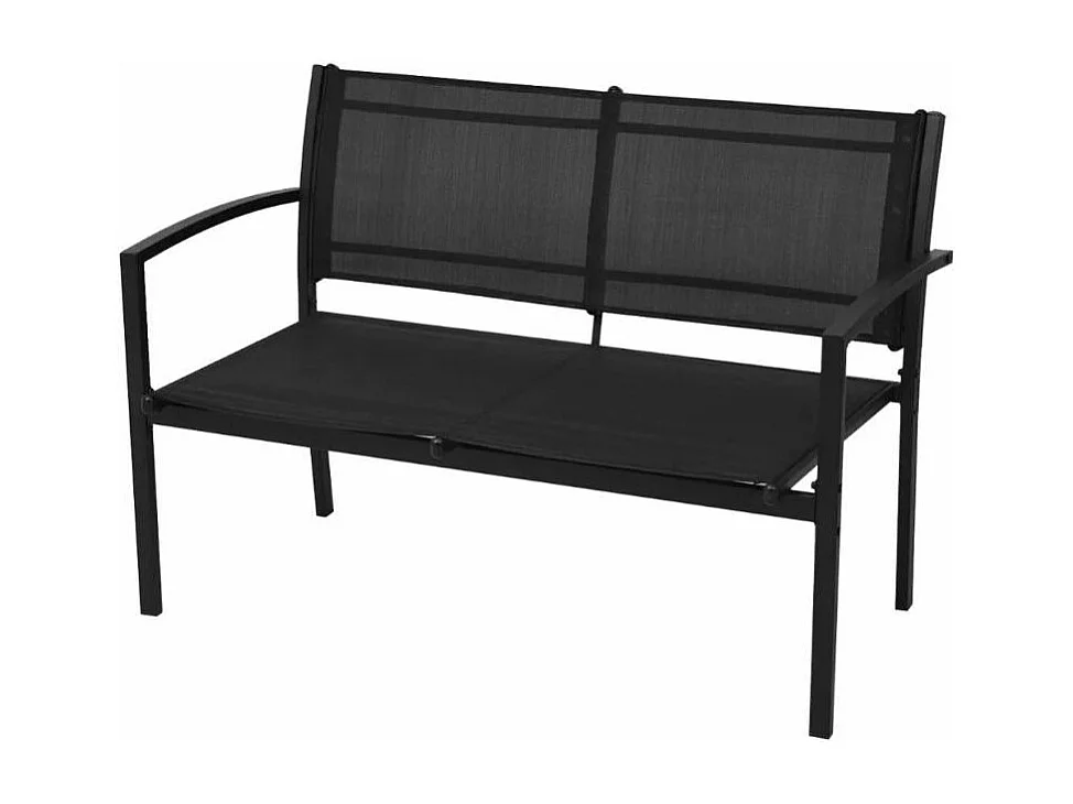 Salon de jardin 1 banc métal noir Groove