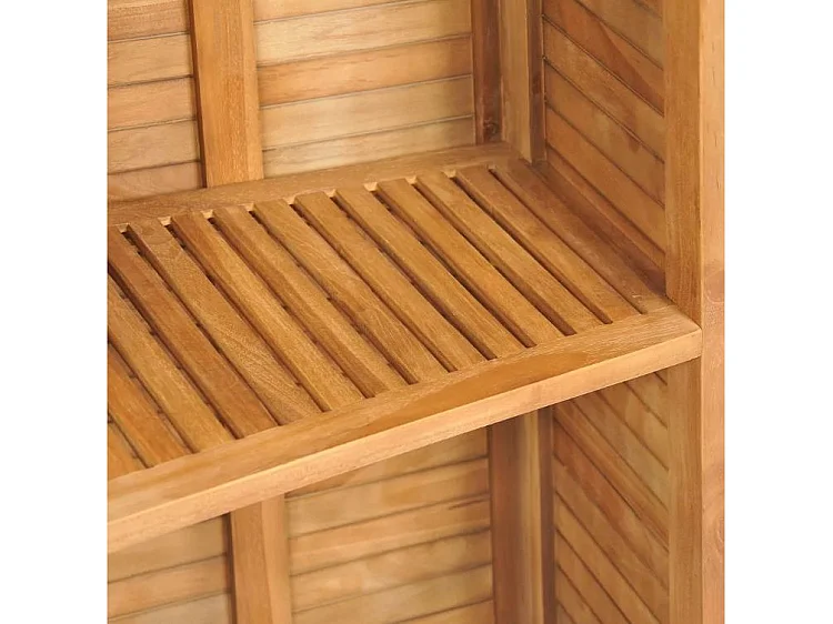 Comptoir de bar et 4 chaises hautes teck massif clair Aqual