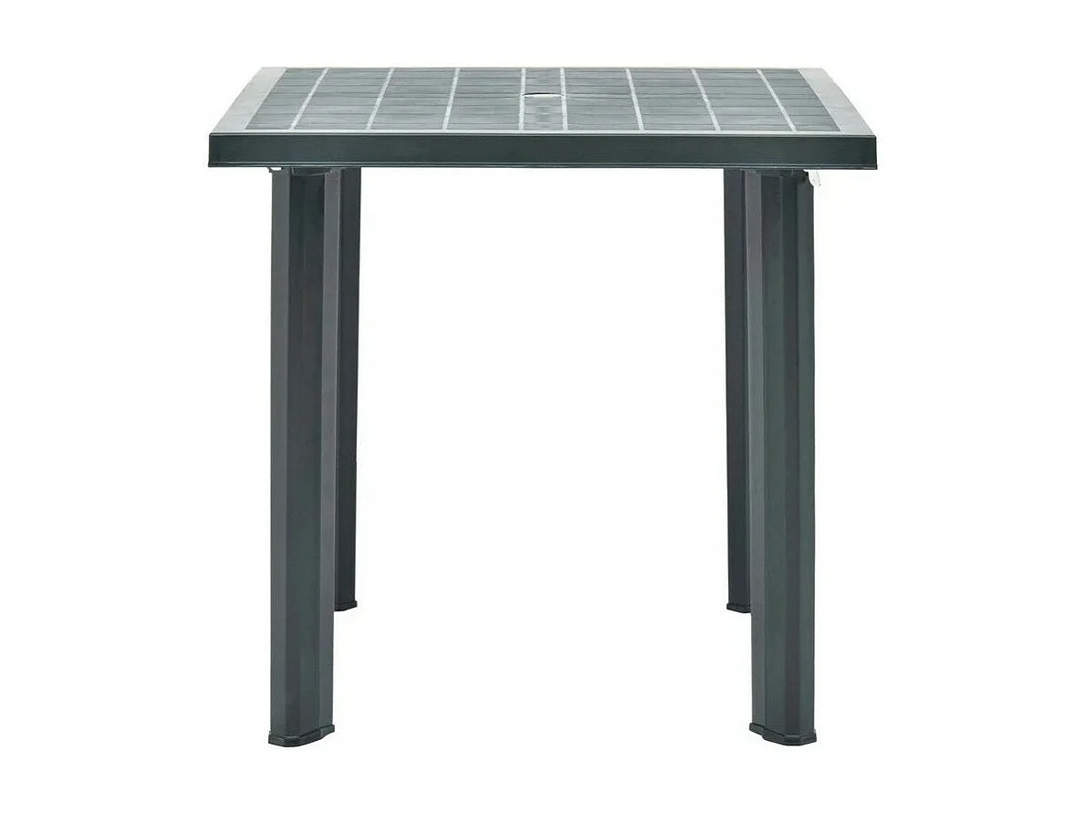 Table de jardin rectangulaire plastique vert Assoa 80cm