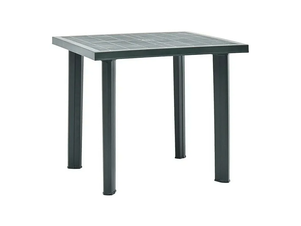 Table de jardin rectangulaire plastique vert Assoa 80cm