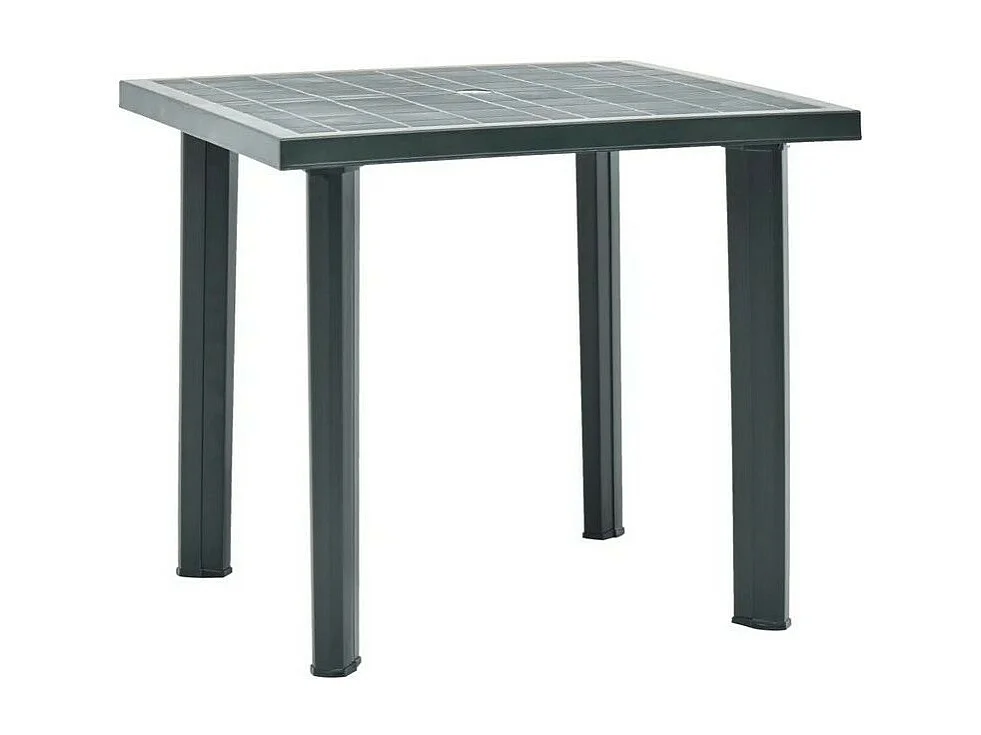 Table de jardin rectangulaire plastique vert Assoa 80cm