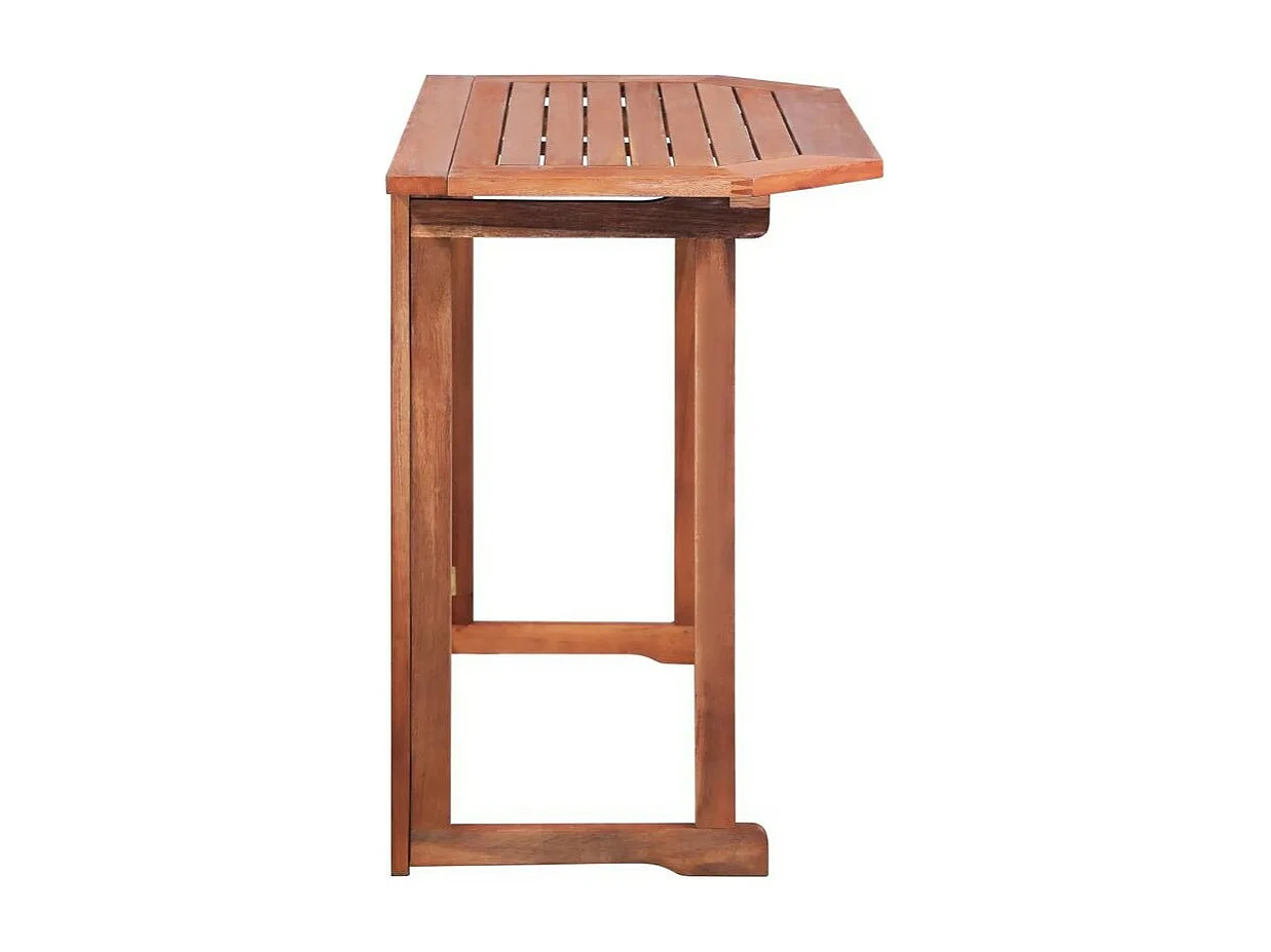 Table de bar de jardin pliable acacia massif foncé Woun