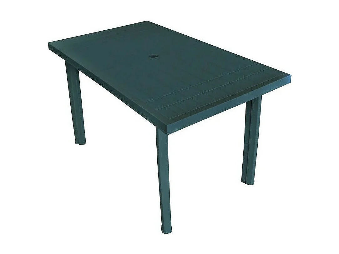 Table de jardin plastique vert Bouka 126cm