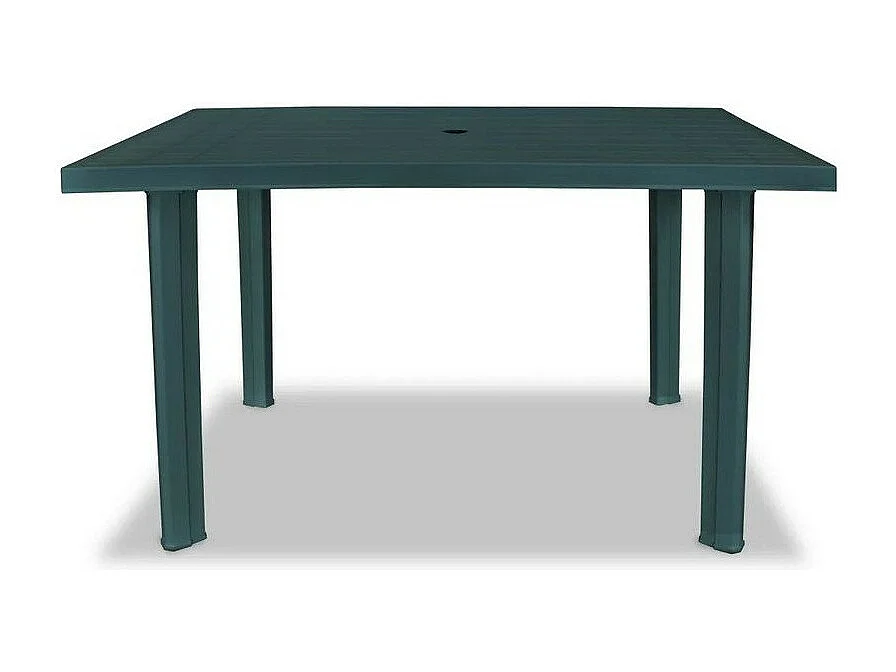 Table de jardin plastique vert Bouka 126cm