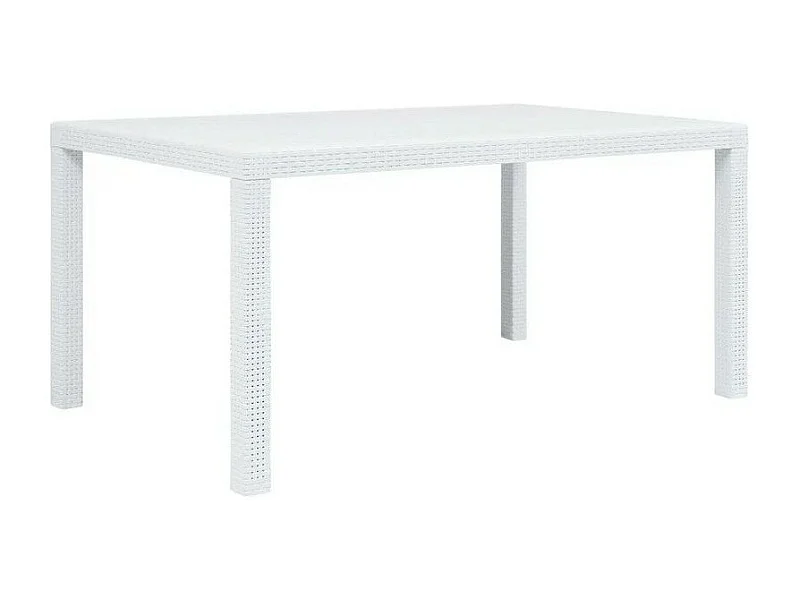 Table de jardin rectangulaire plastique blanc Terdi 150cm