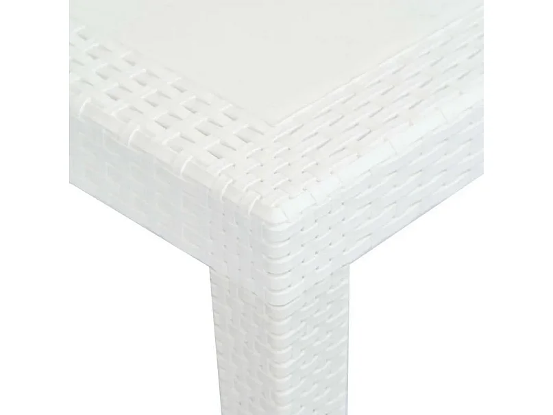 Table de jardin rectangulaire plastique blanc Terdi 150cm