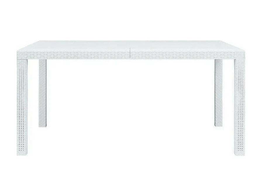 Table de jardin rectangulaire plastique blanc Terdi 150cm