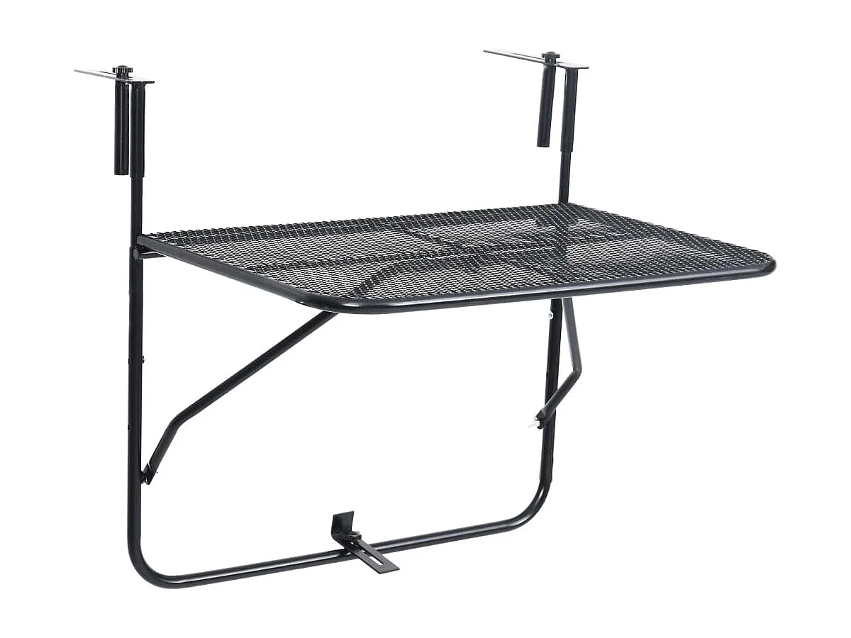 Table de balcon Noir 60x40 Acier