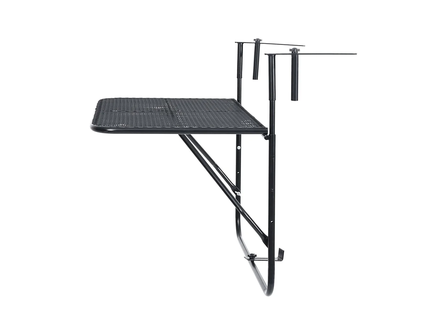 Table de balcon Noir 60x40 Acier